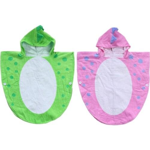 Hooded With Paw Dinosaur Ponchos Hooded Childrens Bath Towel Kids BeachTowel Infant Bathrobe
