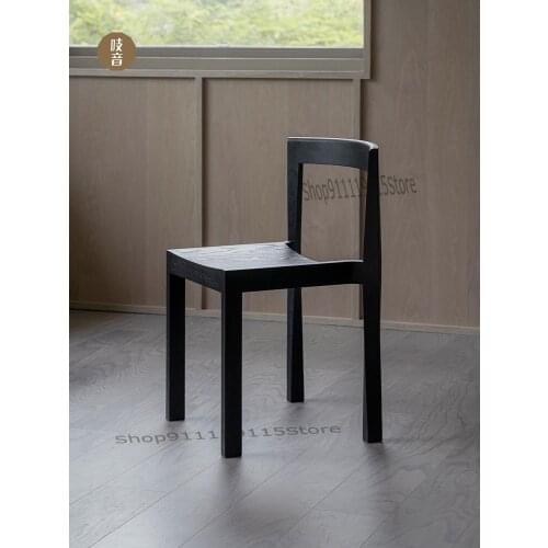 Modern Simple Dining Chair Household Leisure Stool Creative Solid Wood Furniture Back Chair