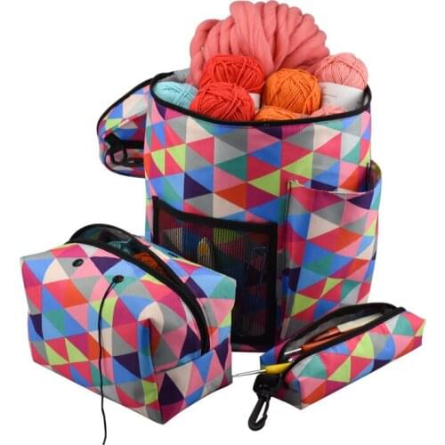 3pcs/set Woolen Yarn Storage Bag Large Capacity Holder Bag Organizer Tote For Crocheting & Knitting Bag Sewing Tools Accessories