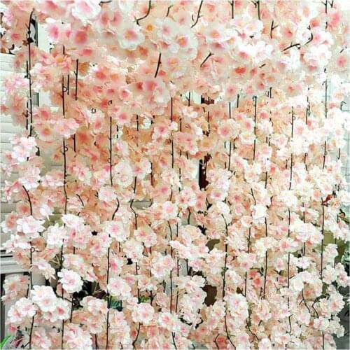Wedding Winding Decoration Flowers Silk Flowers Fake Flowers Fake Flower Simulation Flower Cherry Blossom Vine Vine Ceiling