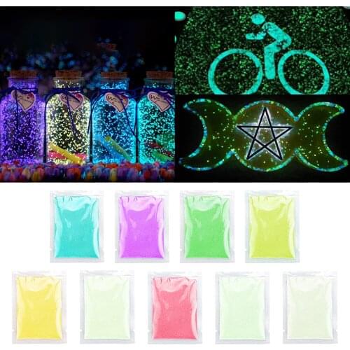 Glow Sand DIY Tool Fluorescent Super Bright Glow-in-the-Dark Sand Luminous Particles Glow Pigment Neon Phosphor Powder 10g