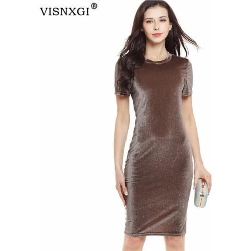 Модные платья-футляры VISNXGI China At AliExpress