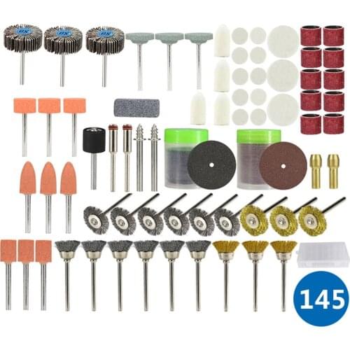Rotary Power Tool Fits Dremel 145pcs 1/8" Shank Sanding Polish Accessory Bit Set Rotary Tool Accessory