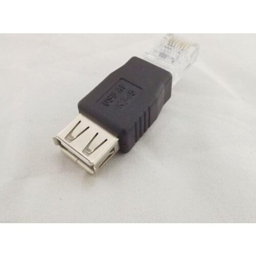 1pcs RJ45 Male To USB 2.0 A Female Socket LAN Network Ethernet Router Plug Adapter