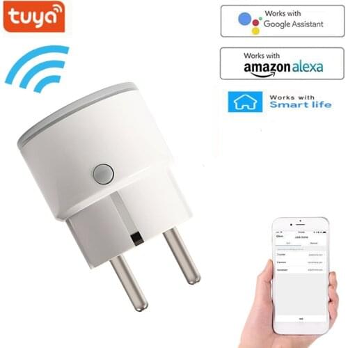 10/16A WiFi Smart Plug EU Adaptor Wireless Remote Control Power Energy Monitor Outlet Timer Socket for Alexa Google Home
