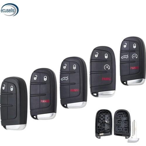2/2+1/3/4/4+1/5 Buttons Keyless Smart Remote Key Shell Case Fob for Chrysler Dodge Journey 2011 2012 2013 2014 2015