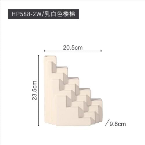 White ceramic vase living room decoration home decor flower container modern wedding centerpiece Table Top Vase for Floral H22cm