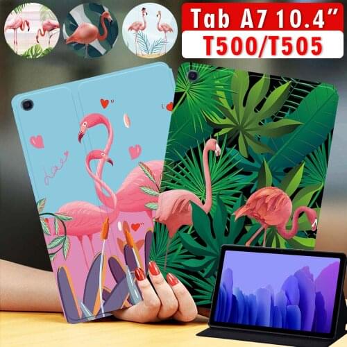 Tablet Cover Case for Samsung Galaxy Tab A7 10.4 Inch 2020 Cover for Tab A7 SM-T500 SM-T505 Flamingo Pattern
