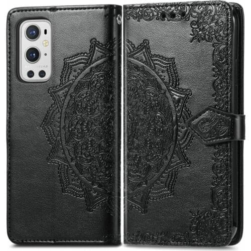 Oneplus9 Pro 5G 2021 Flip Case 3D Mandala PU Wallet Card Slot Phone Holder for Oneplus 9 Pro Case One Plus 9Pro Shockproof Cover