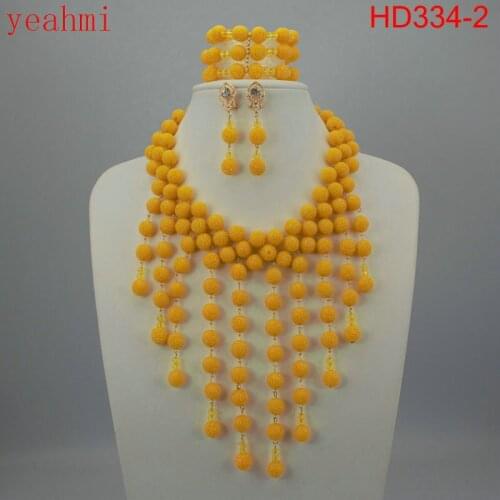 Luxury Nigerian Wedding African Coral Beads Jewelry Set 2020 Bridal Indian Jewelry Set for Women Coral Free Shipping HD334-1