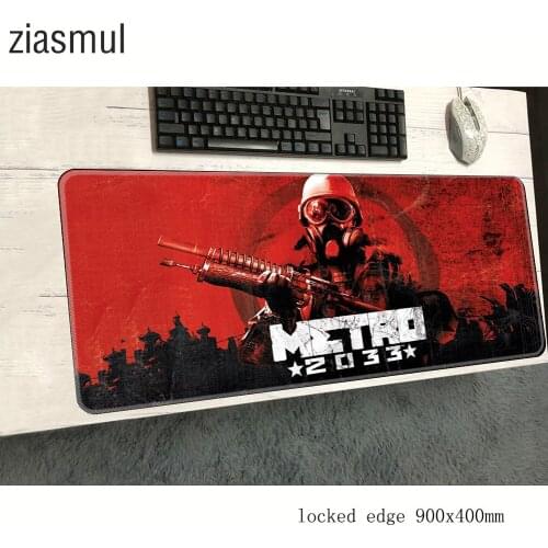Metro 2033 mouse pad 900x400x2mm mats Customized Computer mouse mat gaming accessories Boy Gift mousepad keyboard games pc gamer
