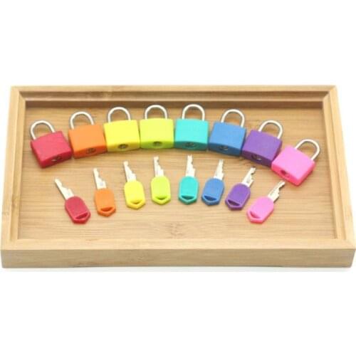 Colorful Montessori Locks Keys Set Children Early Learning Educational Preschool Sensory Toys Kit