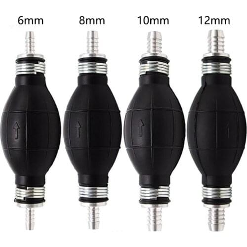 One Way Valve Universal High-Output Primer Bulb Assembly 6mm/8mm/10mm/12mm Aluminum Fuel Line Primer Bulb for Car Boat