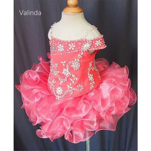 Toddler Baby Girl Dresses with Spaghetti Straps Little Princess Birthday Party Dress