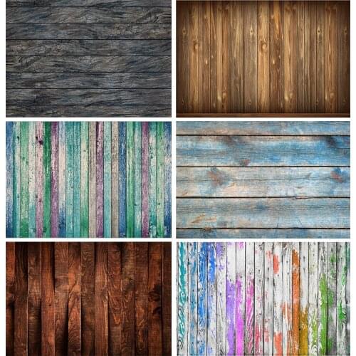 SHENGYONGBAO Art Fabric Retro Wood Plank Vintage Photography Backdrops For Photo Studio Background Props 21318WQ-62