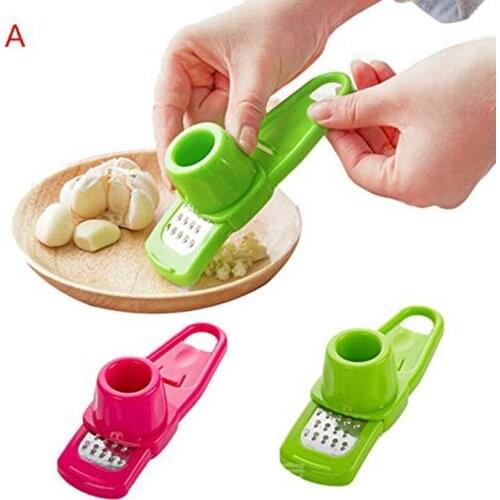 2PCS Multi Functional Ginger Garlic Press Grinding Grater Planer Slicer Cutter Utensils Kitchen Cooking Tool Accessories