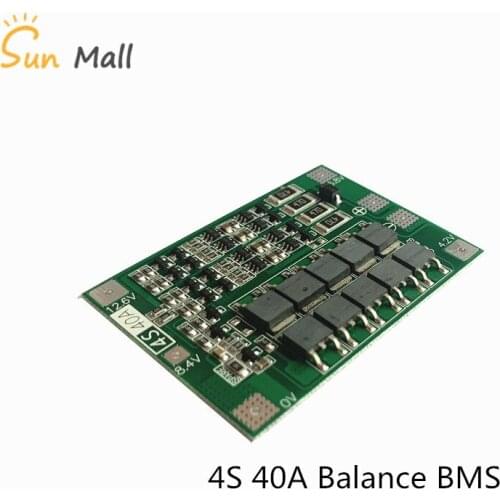 Balance 18650 BMS 4S 40A Li-ion Lithium Battery Charger PCB BMS Protection Board For Drill Motor 14.8V 16.8V Lipo