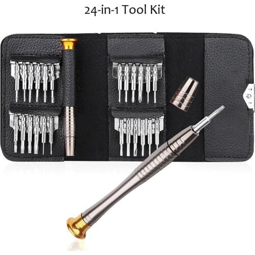24-in-1 Screwdriver set Phillips Slotted Torx Triangle T2 T3 T6 T8 T10 T15 Screw Driver Bits Wallet Tool Kit Phone Repair Tool
