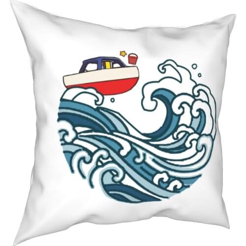 Boot Auf Große Welle Ponyo On The Cliff Kissenbezüge Sofa Ghibli Anime Miyazaki Kissen Fall Decor Kissenbezug 40*40cm