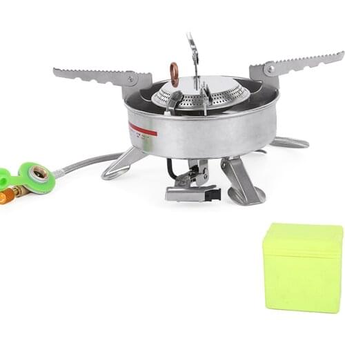 BRS-10 Outdoor Portable Camping Picnic Split-Type Stainless Steel Butane Gas Stove Cooker Burner Big Power Large Blaze