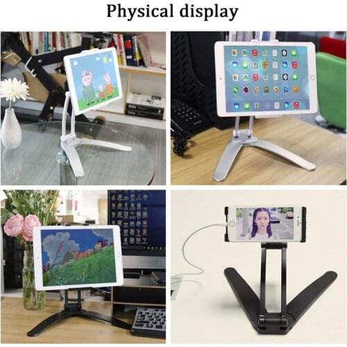 2 in 1 Flexible Lazy Bracket Pull-Up Desktop/Wall Cell Phone Tablet Holder Stand Adjustable Mount
