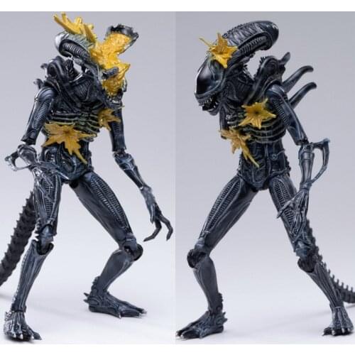 Hiya Toys Headshot / Battle Damage Alien Warrior 1:18 Scale 4 Inch Acton Figure