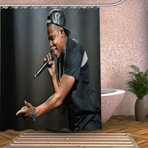 JAY-Z Shower Curtain Eco-friendly Modern Fabric polyester Custom Bath Curtains Home Decor Curtains