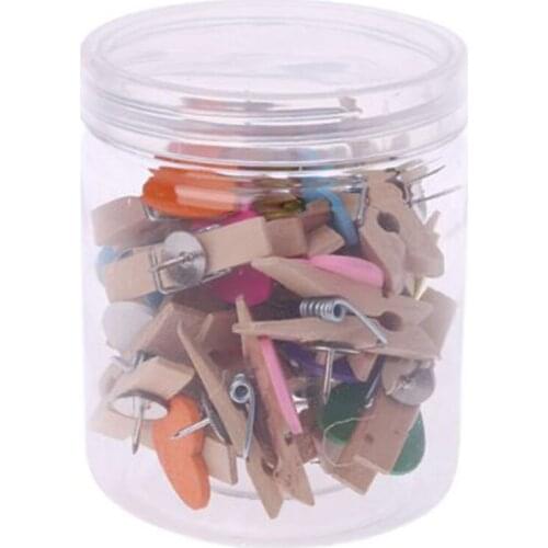 Push Pins With Wooden Clips Heart Pushpins Tacks Thumbtacks For Cork Boards Artworks Notes Photos Craft Projects 20Pcs