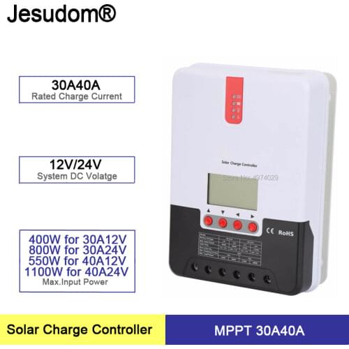 MPPT Solar Charge Controller 30A 40A 12V24V Aut for lithium batteries solar PV regulator Charger with BT-1 ML2430 ML2440