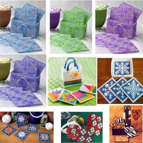 25 kinds choose 3D cross stitch Coasters cross stitch kit table mat Has been cut,chinese cross stitch DIY table mat DIY