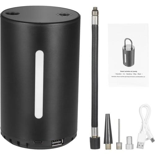 Air Pump USB Rechargeable Cordless Air Compressor Air Inflator 2000mAh LED Light for Vehicle Tires Balls Swimming Ring