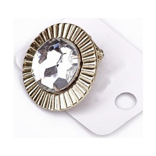 New Hot Simple Stretch light gold stone wild female ring