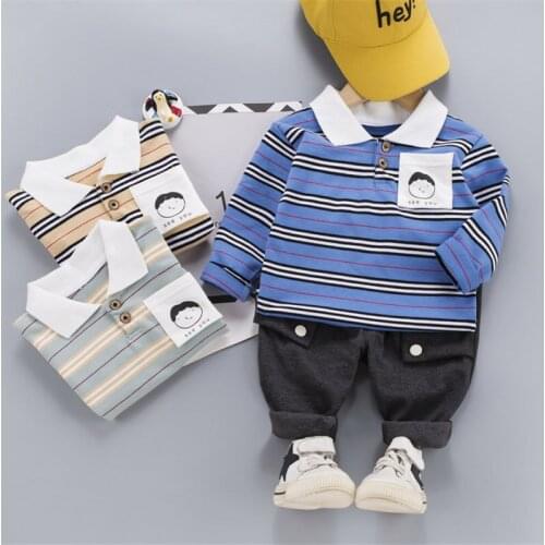Autumn Clothes Fashion Children Baby Boys Girls T-shirt Pants 2Pcs/sets Out Kids Cotton Toddler Casual Clothing Tracksuits sets