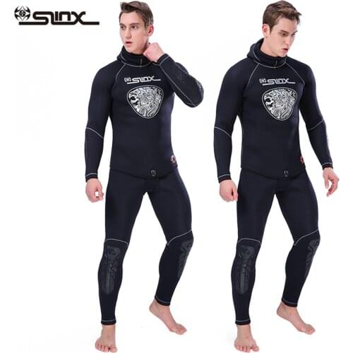 Professional Wetsuit 5mm Scuba Diving Suit Men Neoprene Underwater hunting Surfing Front Zipper Spearfishing Suit
