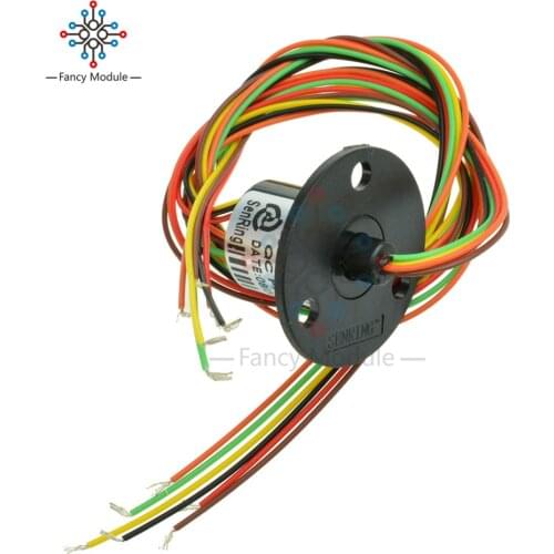 12.5mm 300Rpm 6 Wires CIRCUITSx2A Capsule Slip Ring AC 240V for Monitor Robotic