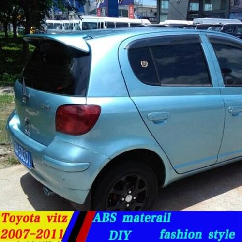 Use for toyota vitz hatchback spoiler 2007-2011 vitz HB spoiler with light High Quality ABS Material Car Rear Wing Primer Color