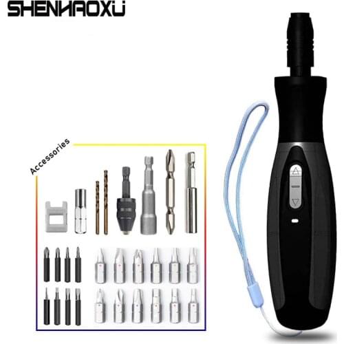 Super Cordless Electrical Screwdriver Mini Power Tool 2000Mah Rechargeable Multifucntion Manual And Automatic Double LED Light