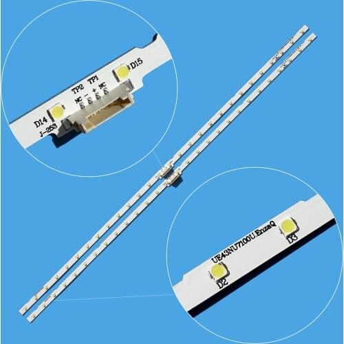LED strip 28leds For Samsung AOT_43_NU7100F_2X28_3030C LM41-00606A BN61-15482A UE43NU7400U UE43NU7120 UE43NU7100 UE43UN7020K