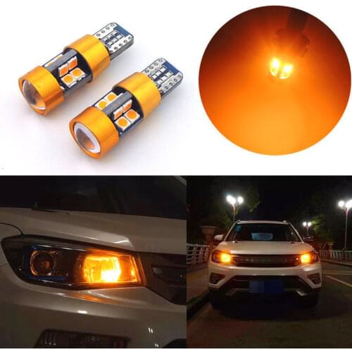 LED Signal Light 3030 12V 1Pair Orange Amber 158 Car 175 Position 2821 Parking 2827 2525 City W5WB T10 194NA 168