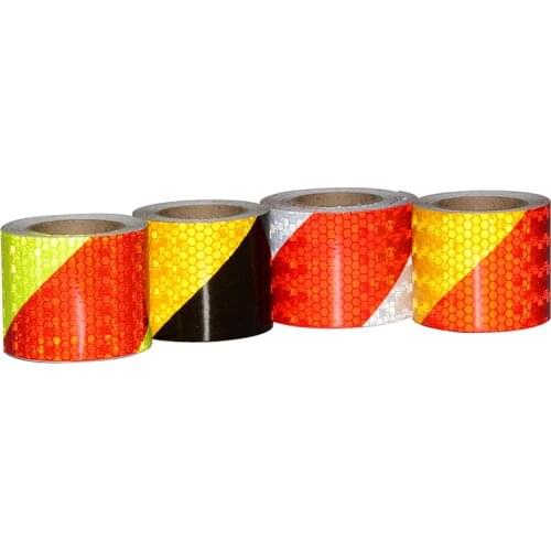5cm*3m Industrial HoneyComb Pattern Conspicuity Reflective tape Outdoor Arrow Twill Design Hazard Warning Caution Tape