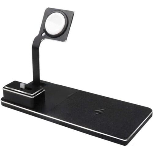 Three-In-One Wireless Charging Qi Fast Charging Mobile Phone Watch Bracket For Airpods Charging Bracket Desktop Bracket