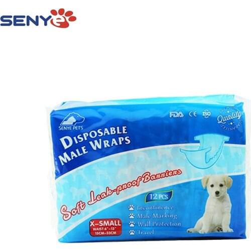 SENYEPETS High Quality Male Dog Pants 12 PCS/Bag Dog Diapers Disposable Diapers Super Absorbent Diapers for Dogs and Cats