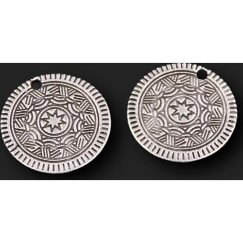 10pcs Antique Silver Color Alloy Symmetry Round Charms Pendant Jewelry Findings For DIY Bracelet Choker Necklace Crafts A341