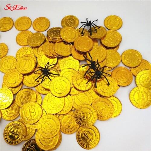 100Pcs Non-currency Coins Bitcoin Coin Kinds Of Commemorative Coin Home Decor Craft Baby Kids Props Decoration 8ZSH263-100
