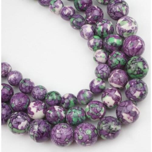4 6 8 10 12mm Natural Purple Jaspers Round Loose Beads 15" Strands Wholesale For DIY Making Bracelet Necklace Jewelry