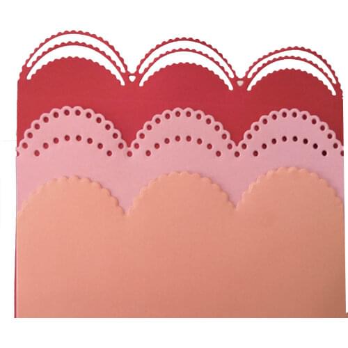 4 Different wave hole borders Metal cutting Die for DIY scrapbook-album Decoration embossed DIY Paper Card