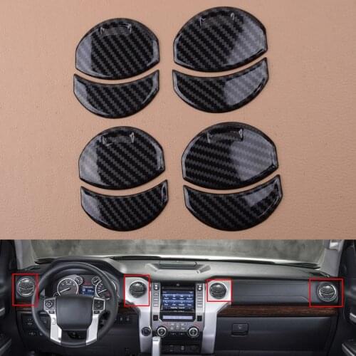 8pcs/Set ABS Car Front Air Vent Outlet Overlay Cover Trim Decoration Fit for Toyota Tundra 2014 2015 2016 2017 2018 2019 2020