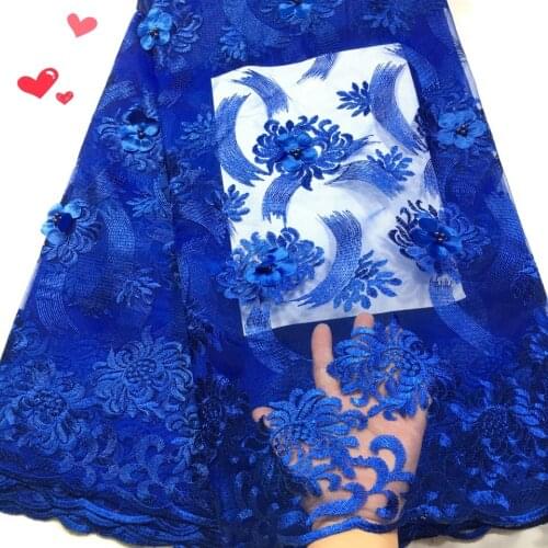 African Laces Fabric With Beads 3d Lace Fabric 2021 High Quality Lace Nigerian French Lace Fabric For Wedding Dress M32261