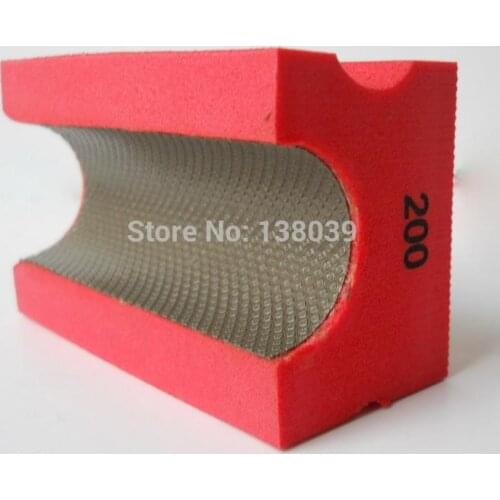 20mm Diamond Electroplated Hand Polishing Bullnose Pads 90*55mm (10PCS) FREE SHIPPING