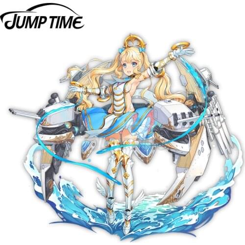 Jump Time 13 x 10cm For Azur Lane Emile Bertin Retrofit Anime Waifu Car Stickers Graffiti Decal Trunk Scratch-Proof Laptop Decor